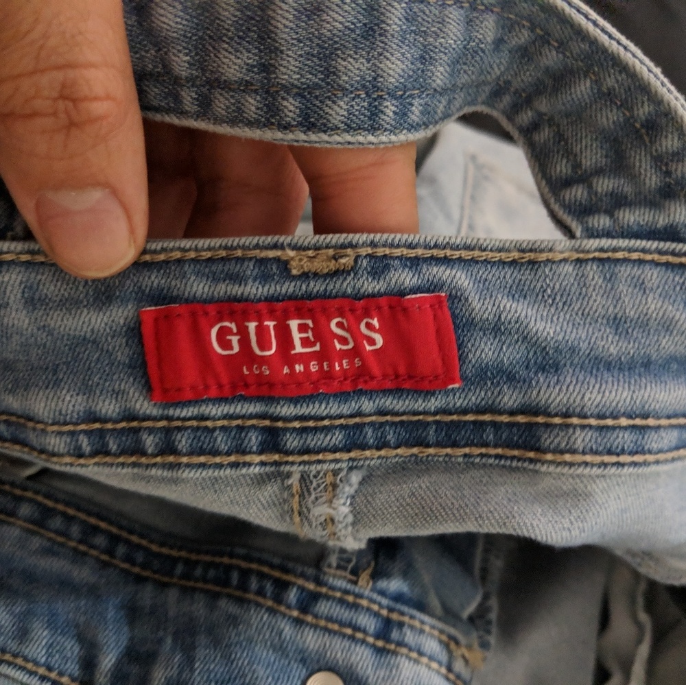 Guess Light Blue Denim Overalls - Picture 5 of 5